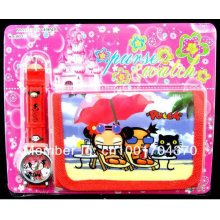 50pcs/lot By Ems Shipping Pucca Cartoon Wallet Watches Children Stud