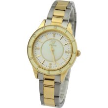 51056 Crystal Dial Steel Band Luxury Quartz Movement Elegant Ladies Watch