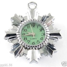 5pcs Arrive Fashionable Quartz Silver Tone Watch Faces For Beading W08