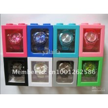 6pcs 2012 Calendar Watch With Box Unisex Date Watches 13 Colors Choo