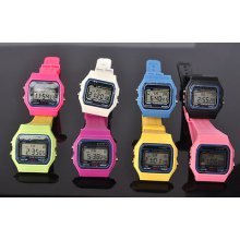 8 Colors Day Date Alm Digital Quartz Mens Womens Wrist Band Gift Watches