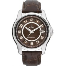 96B128 Bulova Mens Precisionist Brown Watch