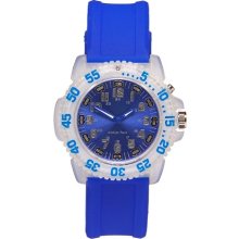 Addison Ross Unisex Quartz Watch With Blue Dial Analogue Display And Blue Silicone Strap Wa0303