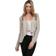 AGAIN Lois Tweed Asymmetrical Jacket in Pastel Women