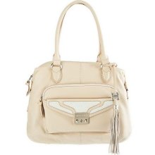 Aimee Kestenberg Leather Sarah Satchel w/Front Pocket - Stone - One Size