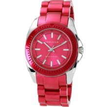 AK Anne Klein Women's 10-9979MAMA Magenta Aluminum Bracelet Watch