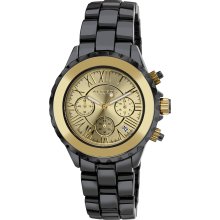 Akribos XXIV Men's Ceramic Gold-tone Chronograph Watch (Akribos Ceramic chronograph bracelet watch)