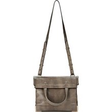 Alexander Wang Prisma Skeletal Lunch Bag In Embossed Beige With Pale Gold