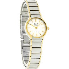 Alexandre Christie Sapphire Ladies Thin Two Tone Swiss Quartz Watch A8041ltt05