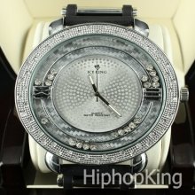 All Silver Face Iced Out Round Hip Hop Watch Lil Wayne Sporty Trend Fashion