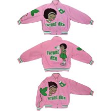 Alpha Kappa Alpha Future AKA Girl Kids Twill Jacket [Large (9/10) - Pi