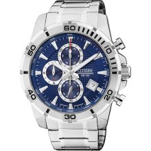 AN3490-55L New Citizen Mens Quartz Sports Watch Blue Dial