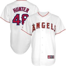 Anaheim Angels jersey : Majestic Torii Hunter Los Angeles Angels of Anaheim Replica Jersey-#48 White