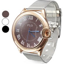 Analog Unisex's Steel Quartz Wrist Watch (Silver)