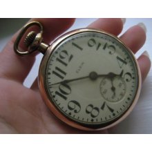 Antique Elgin 17 Jewel Pocket Watch Open Faced Nice