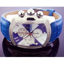 Aqua Master 1.25ct Diamond Watch Blue & White Face