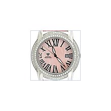 Aqua Master 1.85 ct Diamond Cabochon Womens Pink Watch