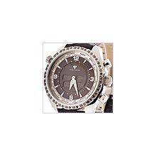 Aqua Master Digital World 1.50 ct Diamond Mens Silver Watch