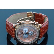 Aqua Master Mens Rose Gold Mens Diamond Watch