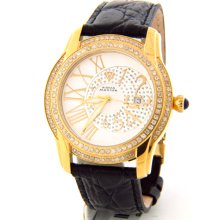 Aqua Master W127GTB 1.7ct Round Diamond Gold-tone Bezel Men's Watch