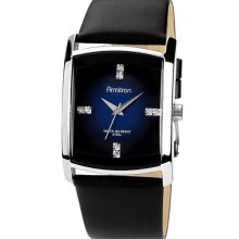 Armitron Square Dial Leather Strap Watch