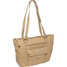 Aurielle-Carryland Pocket Access Tote Taupe - Aurielle-Carryland Manmade Handbags