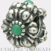 Authentic Pandora Silver Chrysophrase Bloom Bead