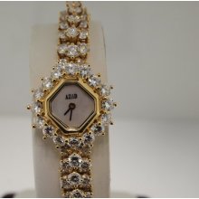 AZAD Ladies 18k 16.5 CT VVS Diamond Watch 98k Retail.