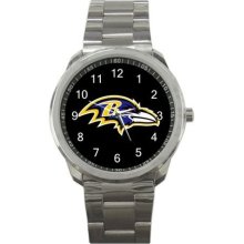 Baltimore Ravens Sport Metal Watch Mw709 - Metal - Gray