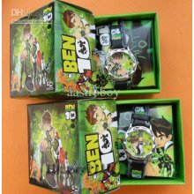 Ben 10 Children Watch Wristwatches W Boxes Set Mix Order (10 Pcs A L