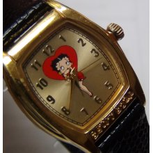 Betty Boop Quartz Collector's Gold Watch w/ Strap