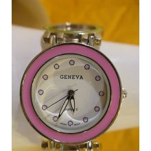 Big Fun Disco Ring Band Geneva Ladies Quartz Watch Battery Works (c1)