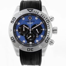 Bilette Men's Blue Dial Chronograph Stainless Steel Watch (Watch)