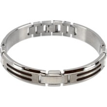 Black Ion Cable Stainless Steel Men's Bracelet