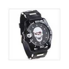 Black - Men's Quartz Wrist Watch with Rubber Band & Compass