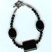 Black Onyx Beaded Bracelet