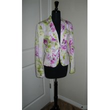 Body By Victoria's Secret Floral Blazer Jacket Pink Tan $148 14 12 Gorgeous