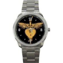 Bon Jovi Logo Rock Music Unisex Sport Metal Watch