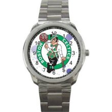 Boston Celtics Unisex Silver-Tone Sports Metal Watch 04