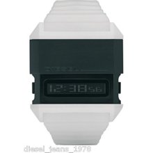 Boxed Diesel Dz7201 Watch100% Authentic Rrp Â£100 White Rubber Strap