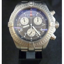 Breitling Mens Chrono Avenger M1 Titanium Chronograph Grey Dial E73360