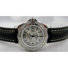 Breitling Windrider Cockpit Diamond Bezel Mop Dial Stainless Steel A49350