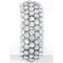 Bridal Stretch Bracelet with Bold Bezel Set Crystals 2006B-CR