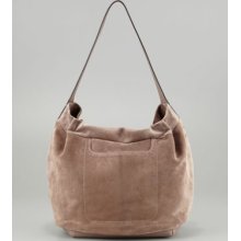 Brunello Cucinelli Suede Bucket Hobo, Cocoa