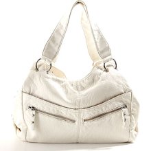 Bueno Washed Soft Satchel - White- White