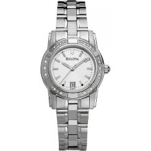 Bulova Women's Diamond Accented Bracelet Watch #96R112