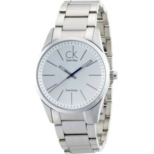 Calvin Klein Men's Bold K2241120 Silver Stainless-Steel Quartz Watch with Silver Dial