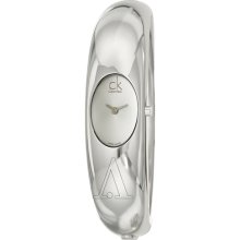 Calvin Klein Women's K1Y22120 Silver Stainless-Steel Swiss Quartz Watch with Silver Dial