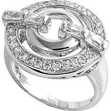 Cambria's Designer Inspired Baguettes Cubic Zirconia Fashion Ring