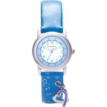 Cannibal Kid's Quartz Watch With White Dial Analogue Display And Blue Plastic Or Pu Strap Ck224-05